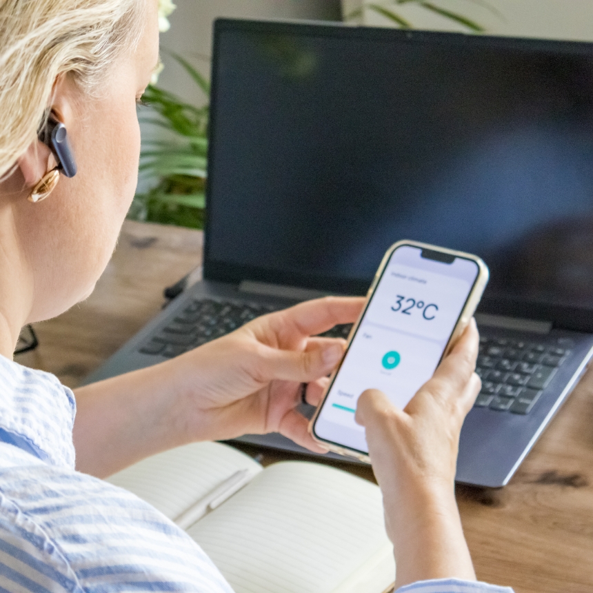 Suivi du chauffage depuis une application sur smartphone